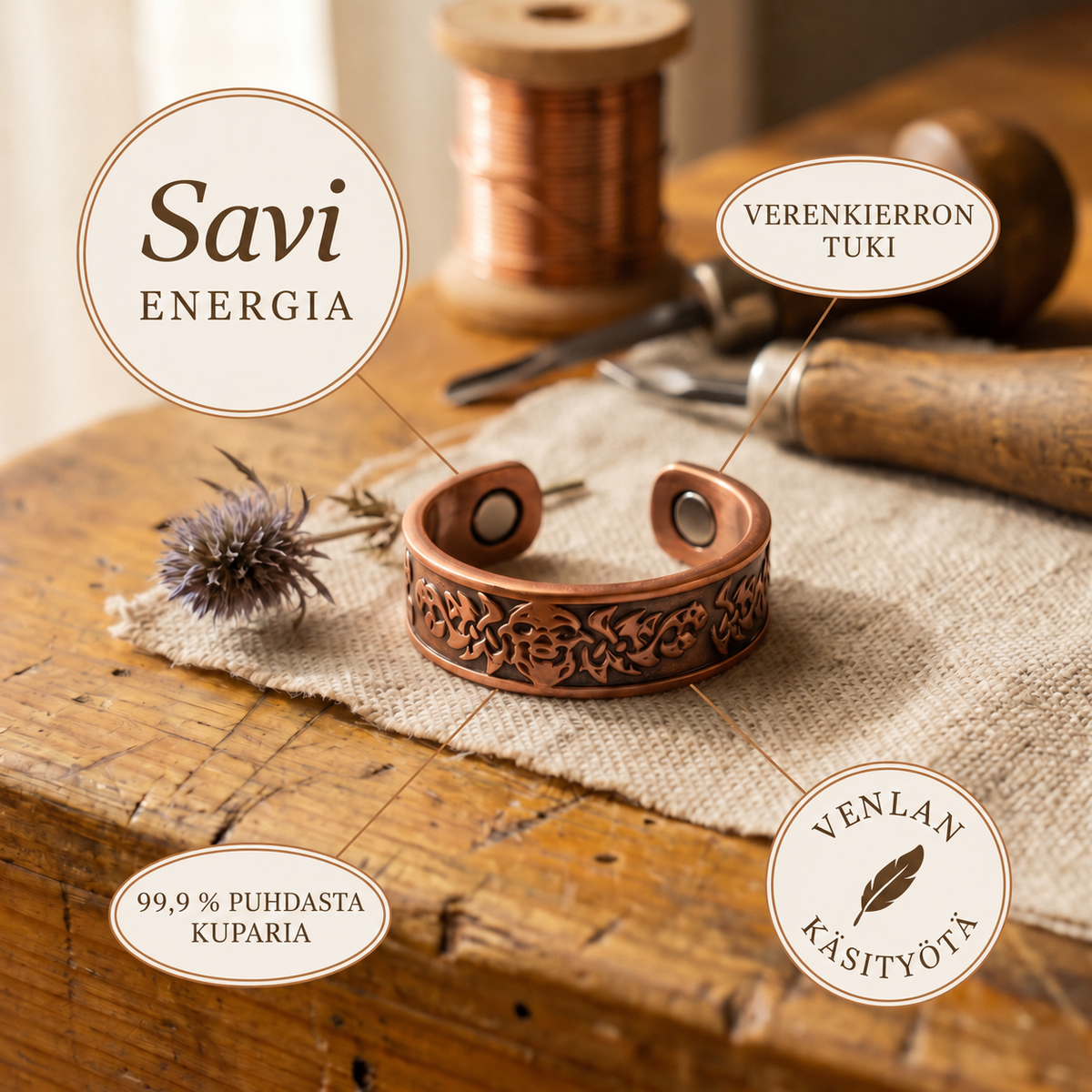 Venla Savi – kuparisormus