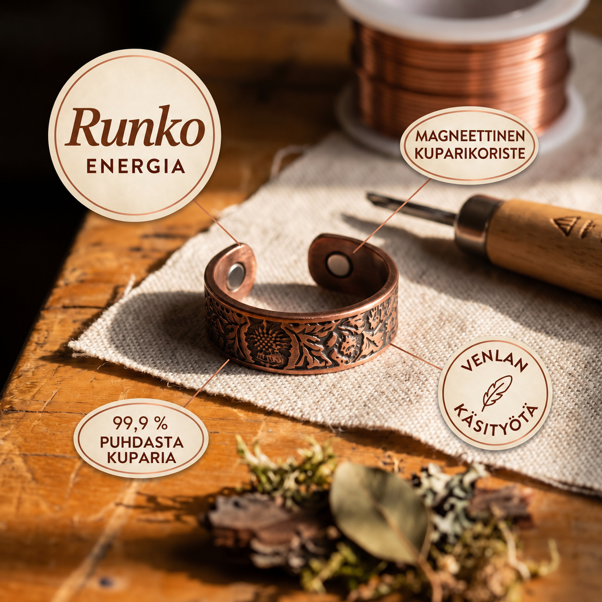 Venla Runko – kuparisormus