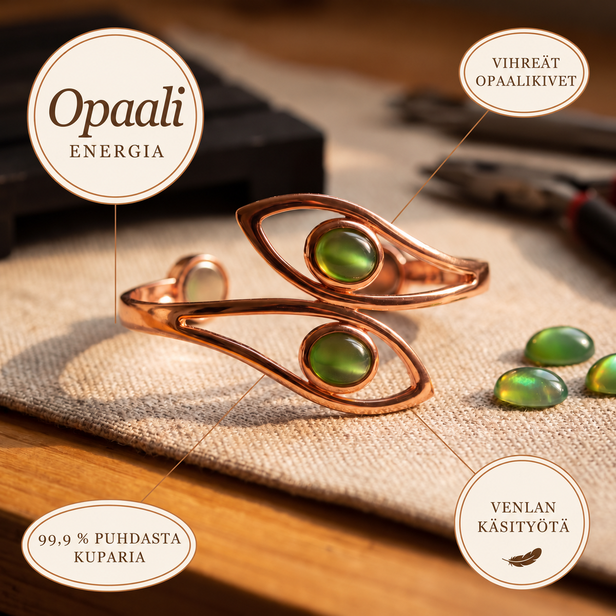 Venla Opaali – kuparirannekoru