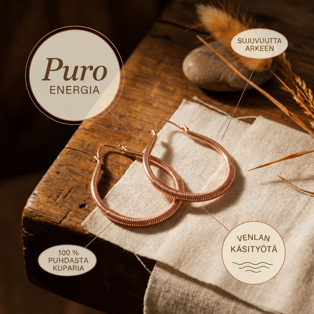 Venla Puro – kuparikorvakorut