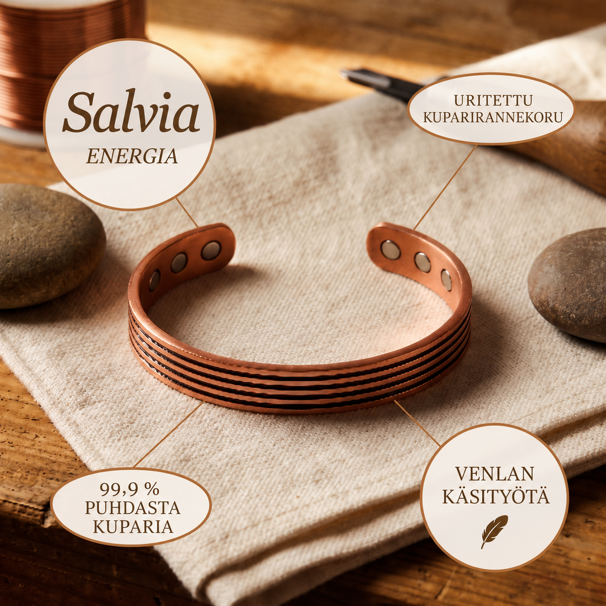 Venla Salvia – kuparirannekoru