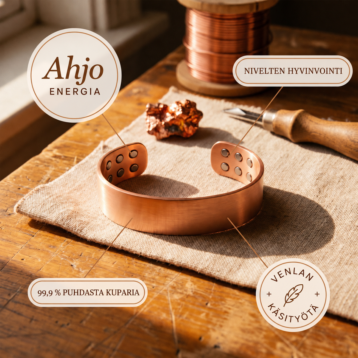 Venla Ahjo – kuparirannekoru