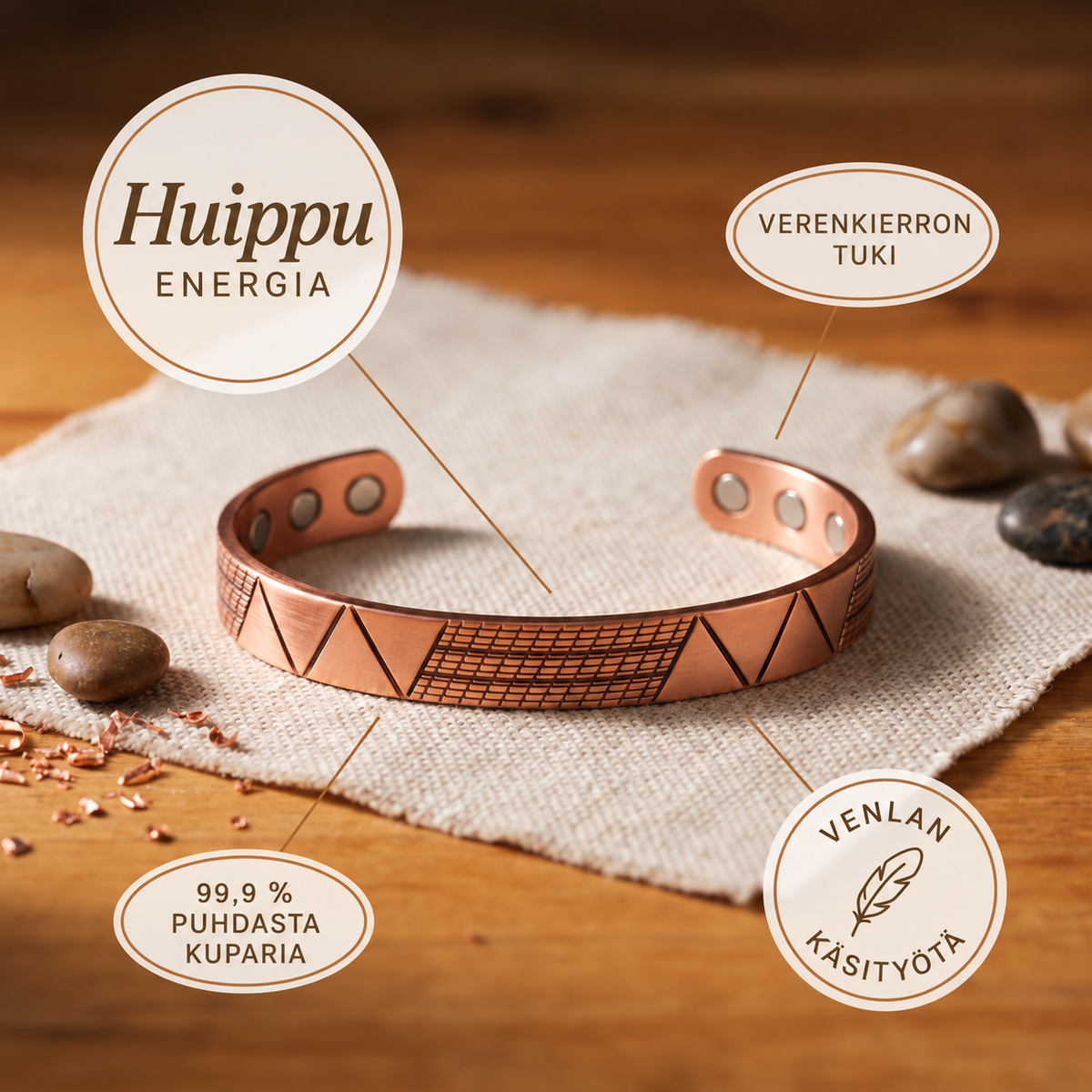 Venla Huippu – kuparirannekoru