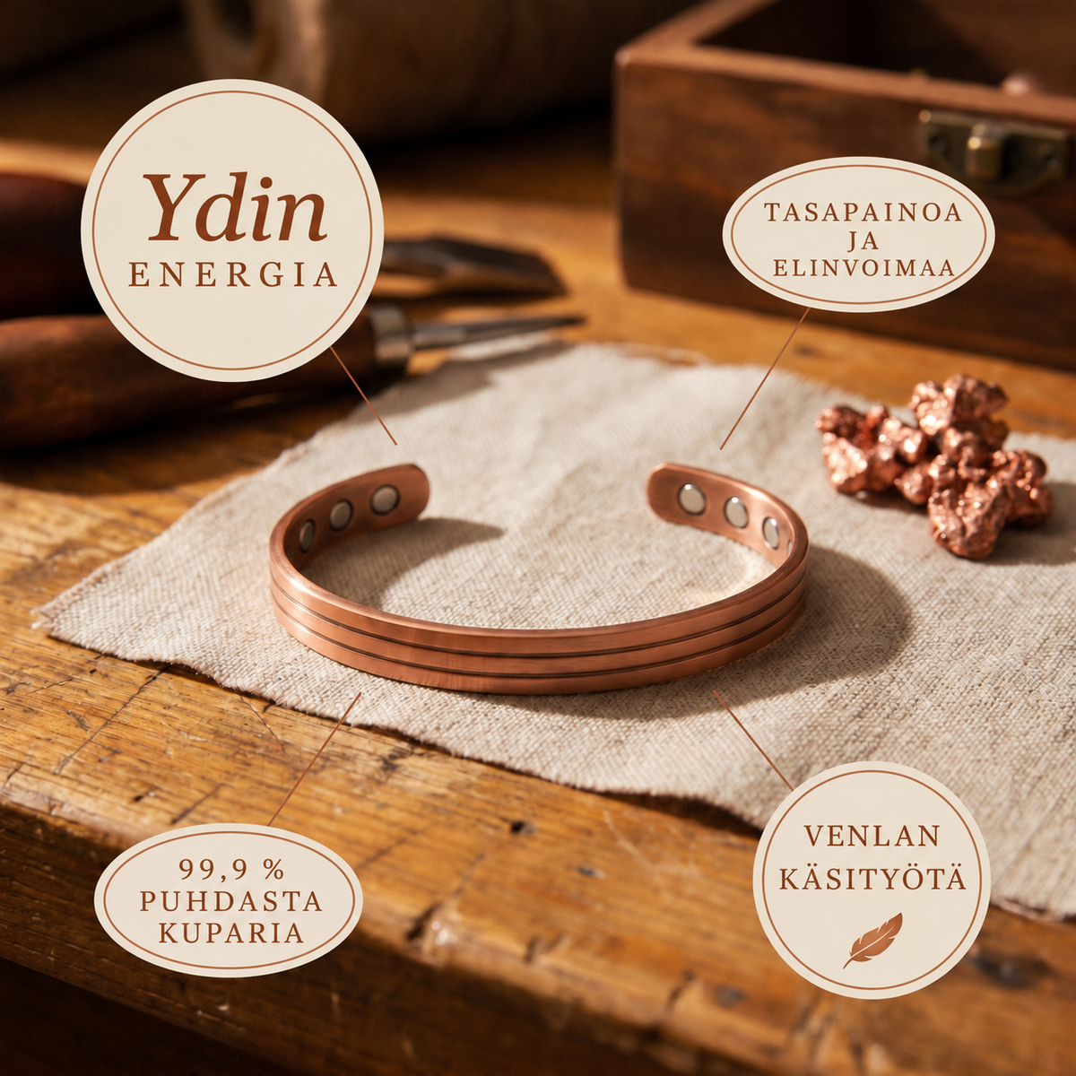 Venla Ydin – kuparirannekoru