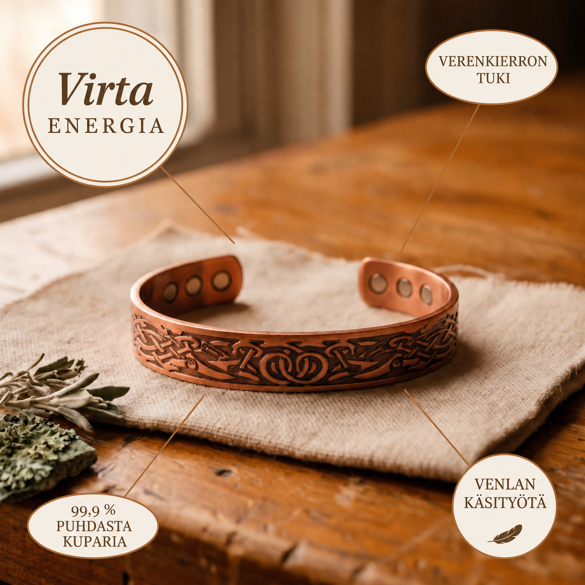 Venla Virta – kuparirannekoru