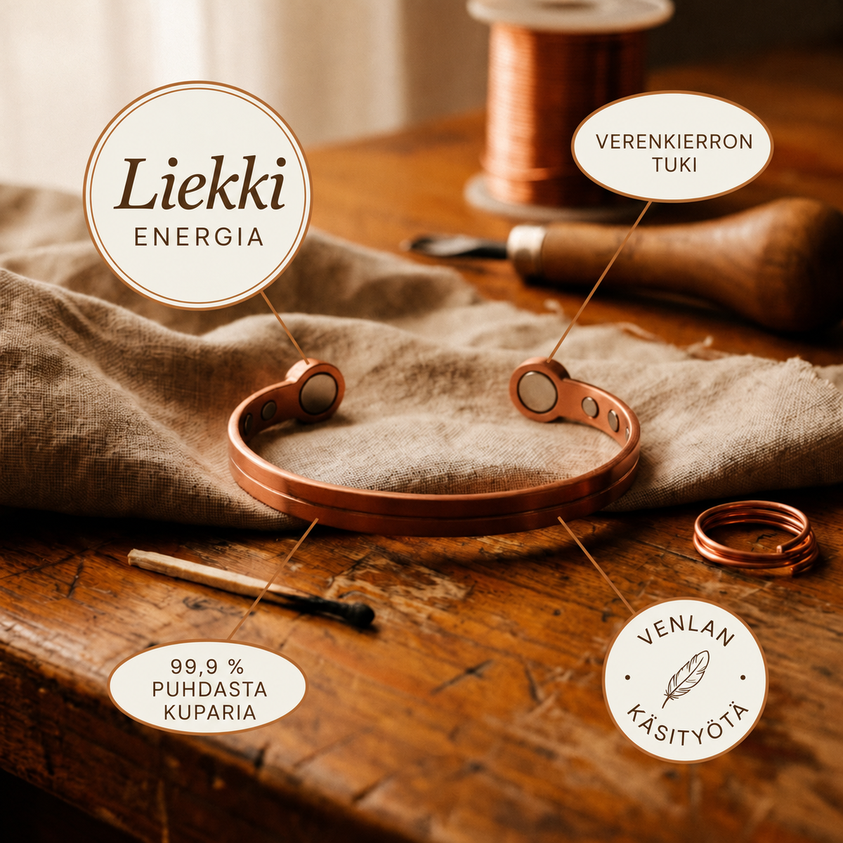 Venla Liekki – kuparirannekoru