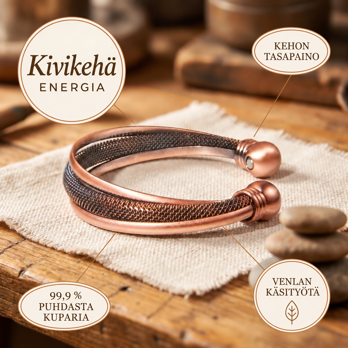 Venla Kivikehä – kuparirannekoru