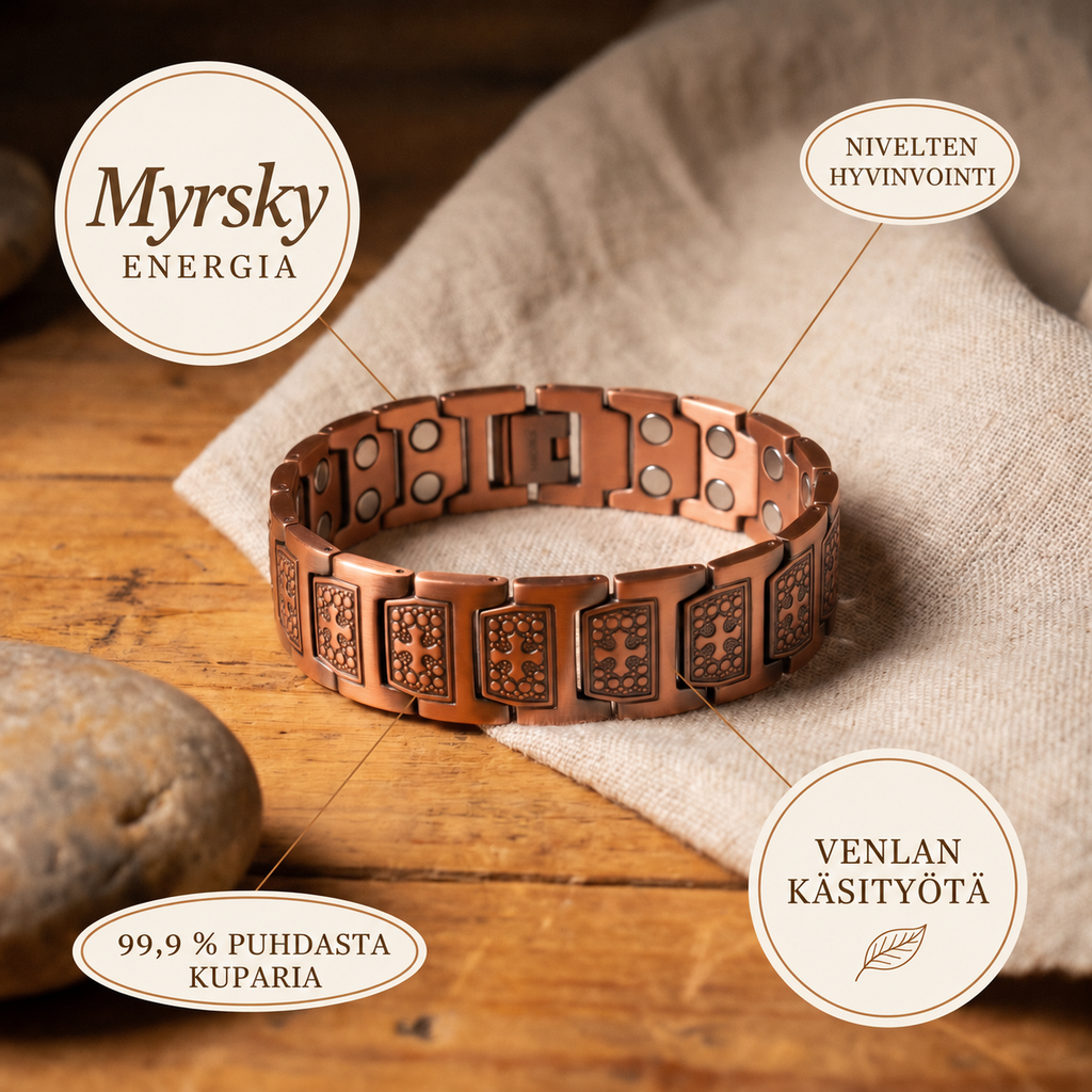 Venla Myrsky – miesten kuparirannekoru