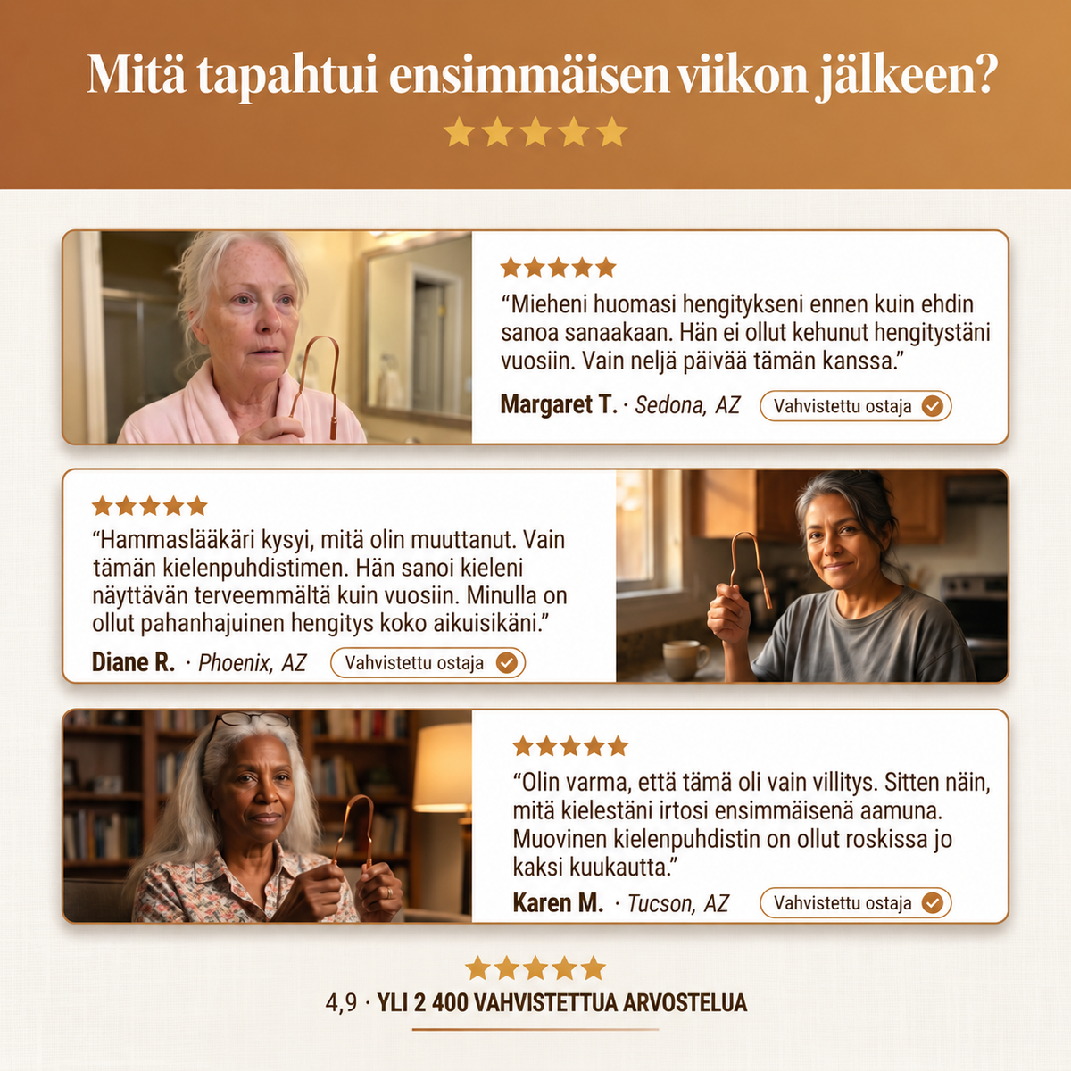 Venla – kuparinen kielenpuhdistin