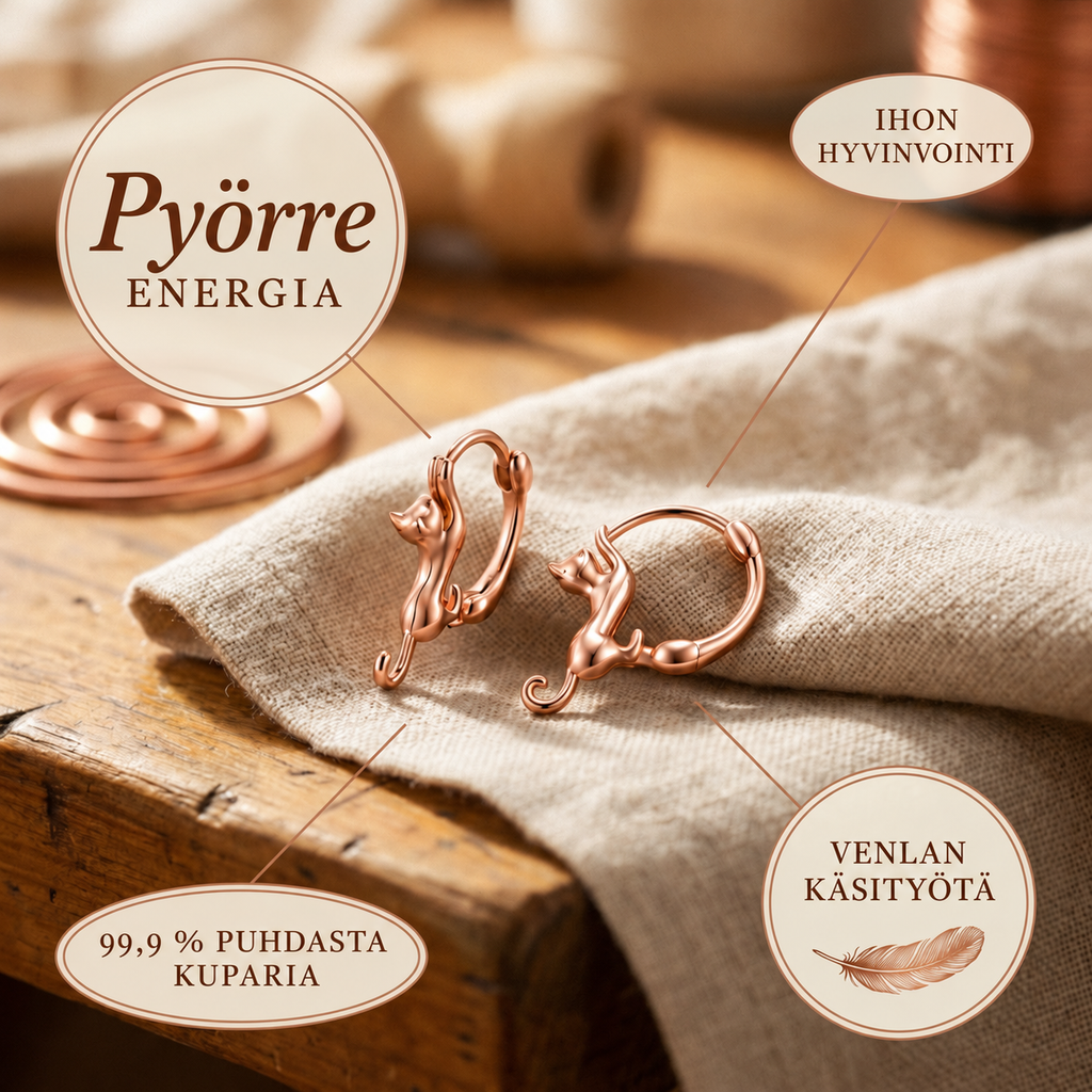 Venla Pyörre – kuparikorvakorut