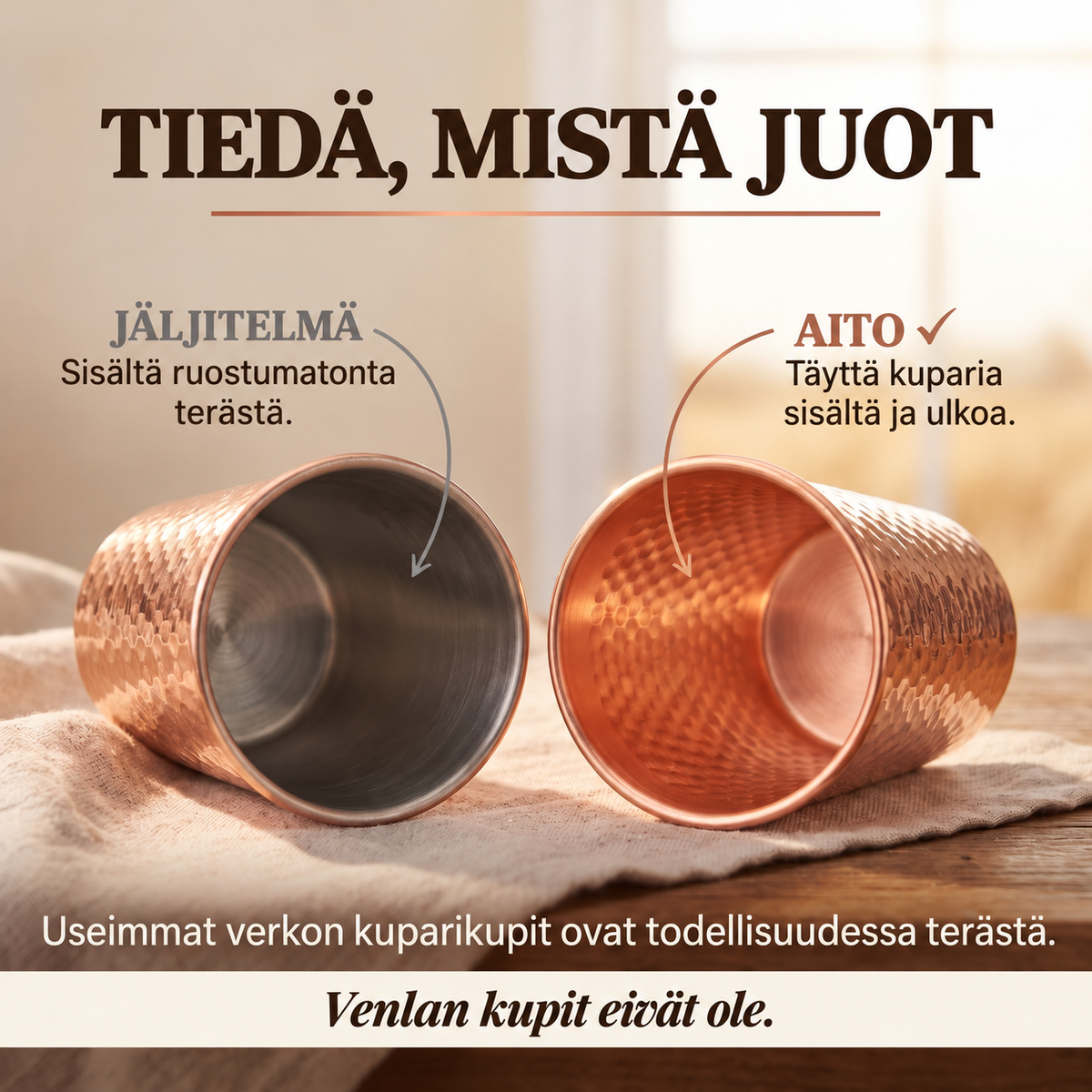 Venla – kuparikuppi