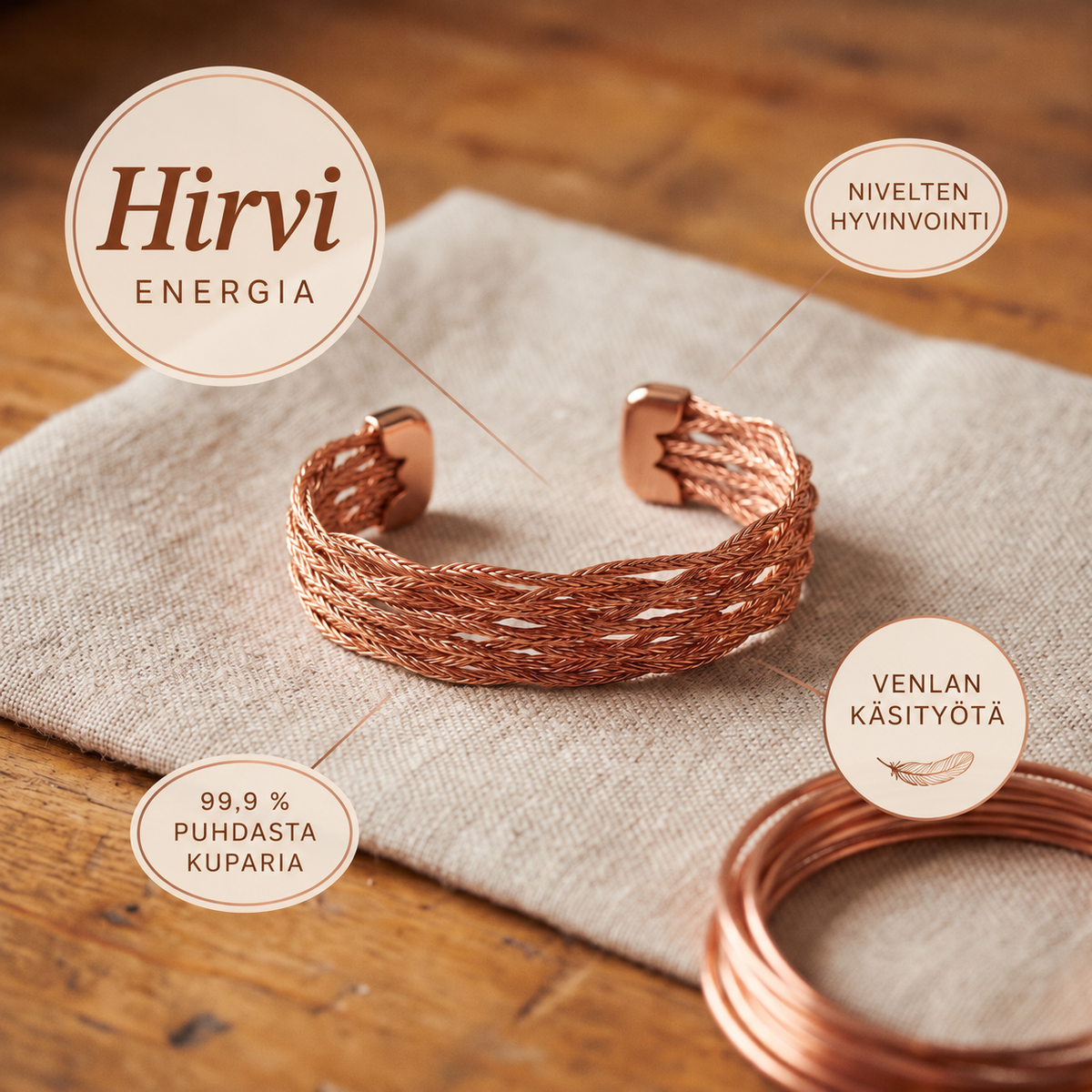 Venla Hirvi – kuparirannekoru