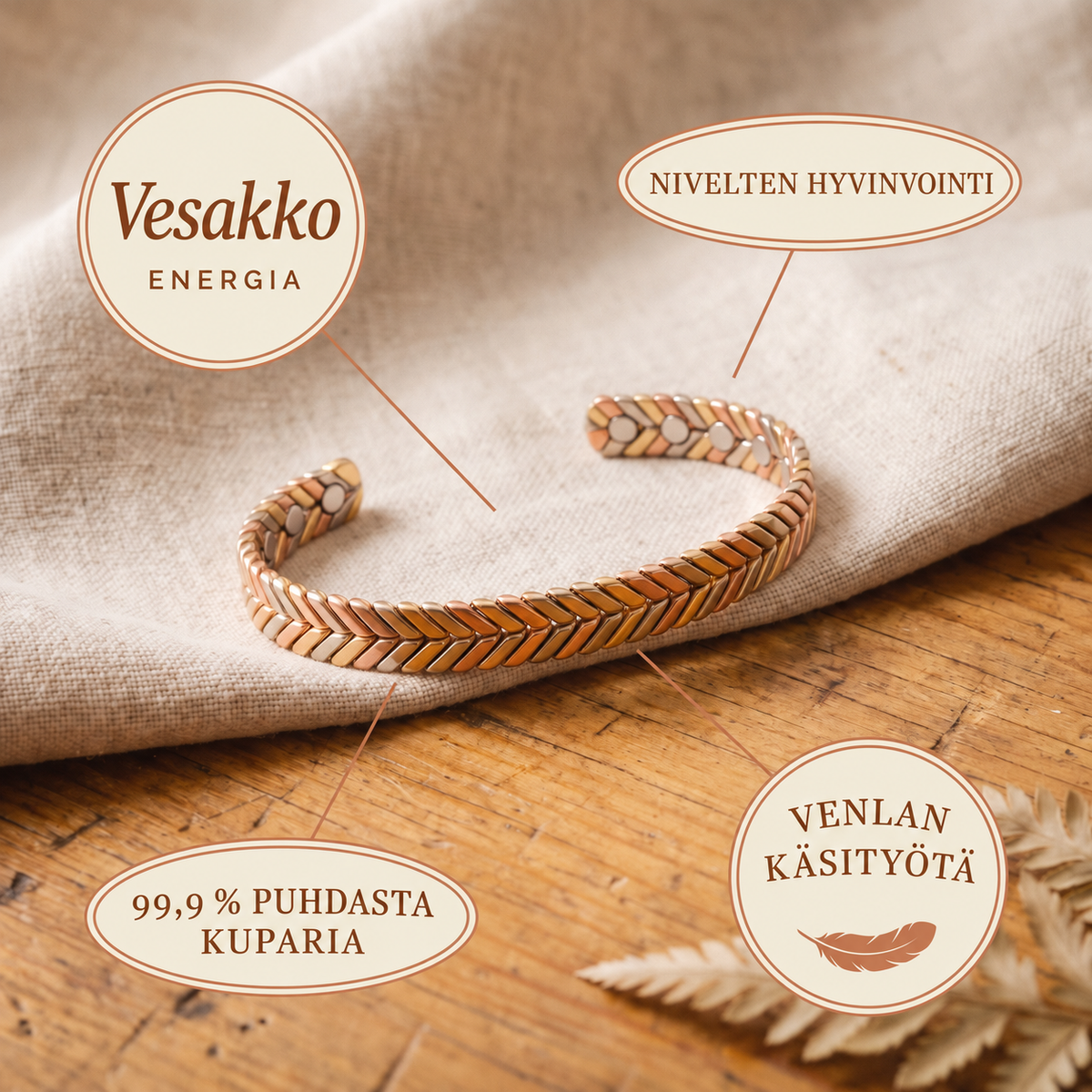 Venla Vesakko – kuparirannekoru