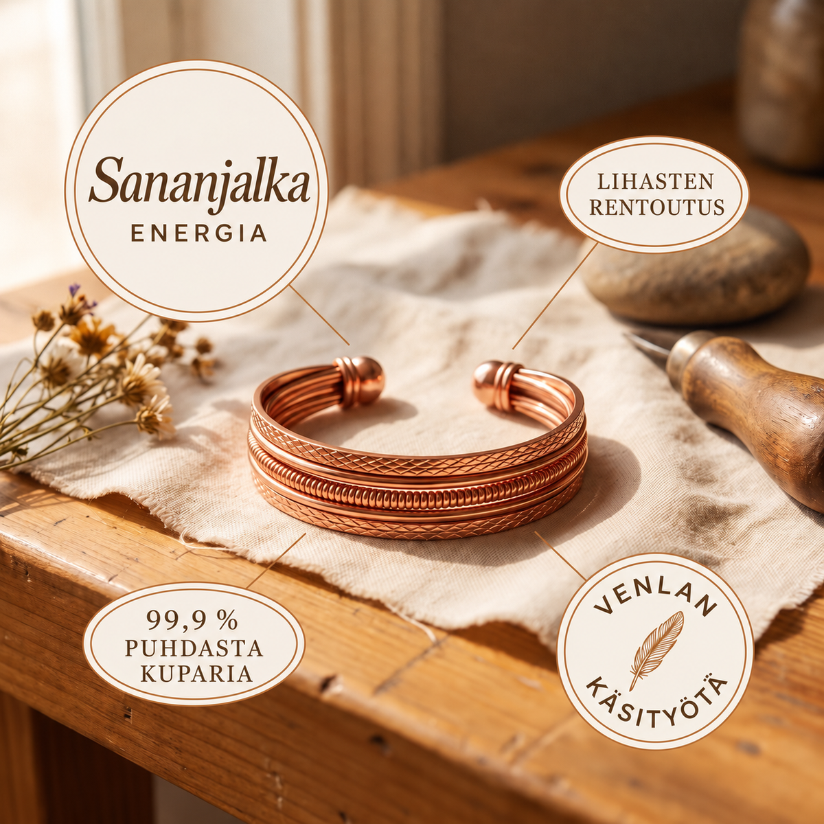 Venla Sananjalka – kuparirannekoru
