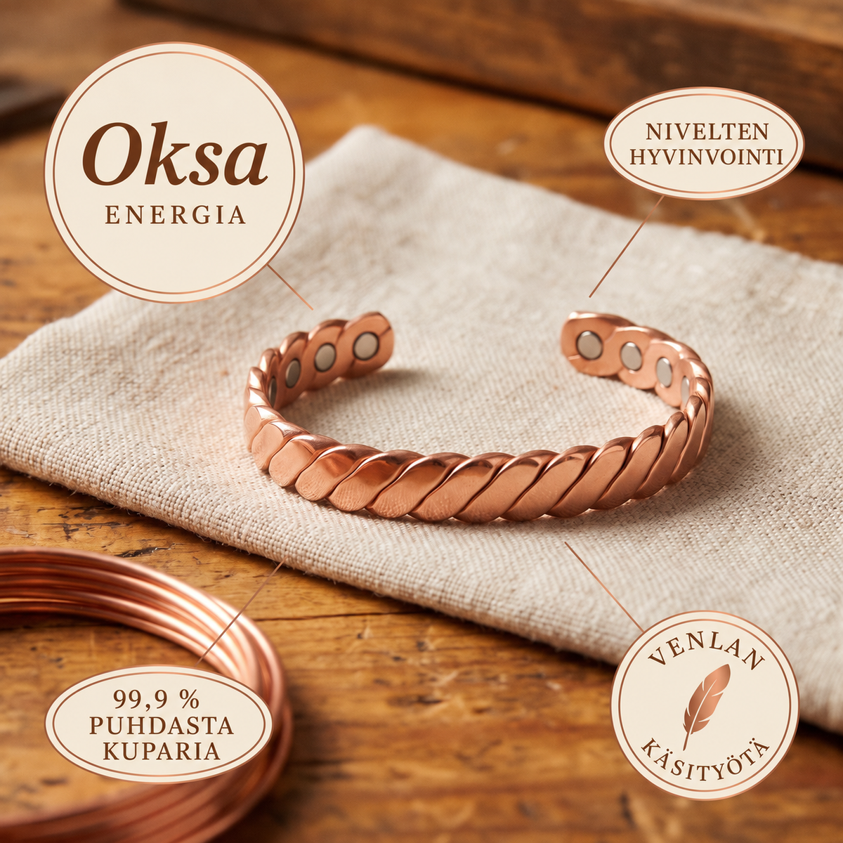 Venla Oksa – kuparirannekoru
